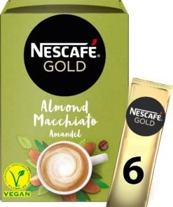 Nescafé Gold Almond Macchiato Oploskoffie - 6 Doosjes à 6 Zakjes 12 Nescafé Gold Almond Macchiato Oploskoffie - 6 Doosjes à 6 Zakjes -Koffieproducten 1005x1200 1