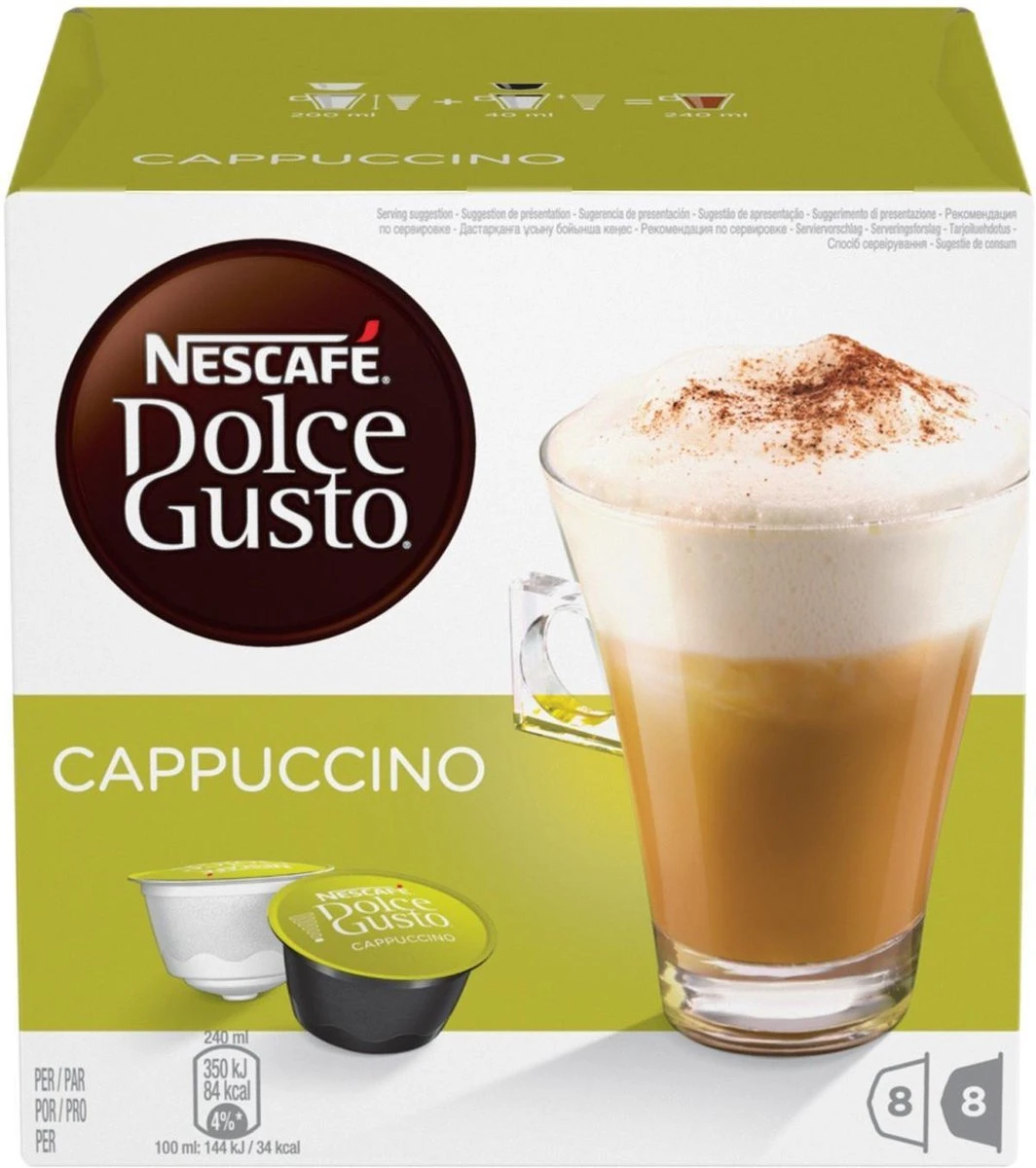 Nescafé Dolce Gusto Cappuccino - 6 X 16 Capsules 4 Nescafé Dolce Gusto Cappuccino - 6 X 16 Capsules - Afbeelding 2