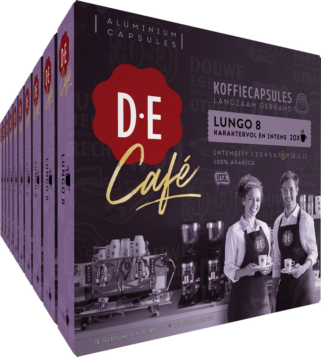Douwe Egberts D.E Café Lungo Koffiecups - Intesiteit 8/12 - 10 X 20 Capsules 3 Douwe Egberts D.E Café Lungo Koffiecups - Intesiteit 8/12 - 10 X 20 Capsules