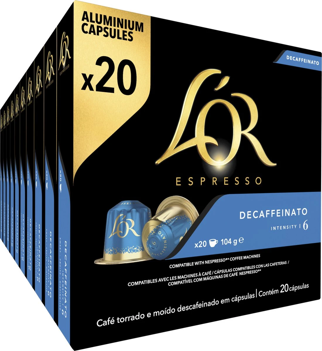L'OR Espresso Decaffeinato (6) - 10 X 20 Koffiecups 3 L'OR Espresso Decaffeinato (6) - 10 X 20 Koffiecups