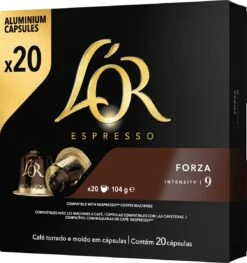 L'OR Espresso Forza Koffiecups - Intensiteit 9/12 - 10 X 20 Capsules 24 L'OR Espresso Forza Koffiecups - Intensiteit 9/12 - 10 X 20 Capsules -Koffieproducten 1128x1200 1