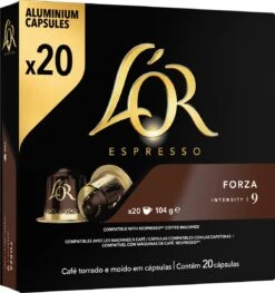 L'OR Espresso Forza Koffiecups - Intensiteit 9/12 - 10 X 20 Capsules 26 L'OR Espresso Forza Koffiecups - Intensiteit 9/12 - 10 X 20 Capsules -Koffieproducten 1129x1200 2