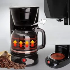 12-Cup Countertop Drip Coffee Maker - Programmable Coffee Machine For 8-10 People, Easy To Clean -Koffieproducten 12 Cup Countertop Drip Coffee Maker Programmable Coffee Machine for 8 10 People2C Easy to Clean 3