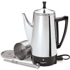 Koffieproducten -Koffieproducten 12 Cup Stainless Steel Perk Brews Great Tasting Coffee Rich Hot And Fast Easy Cleaning 1
