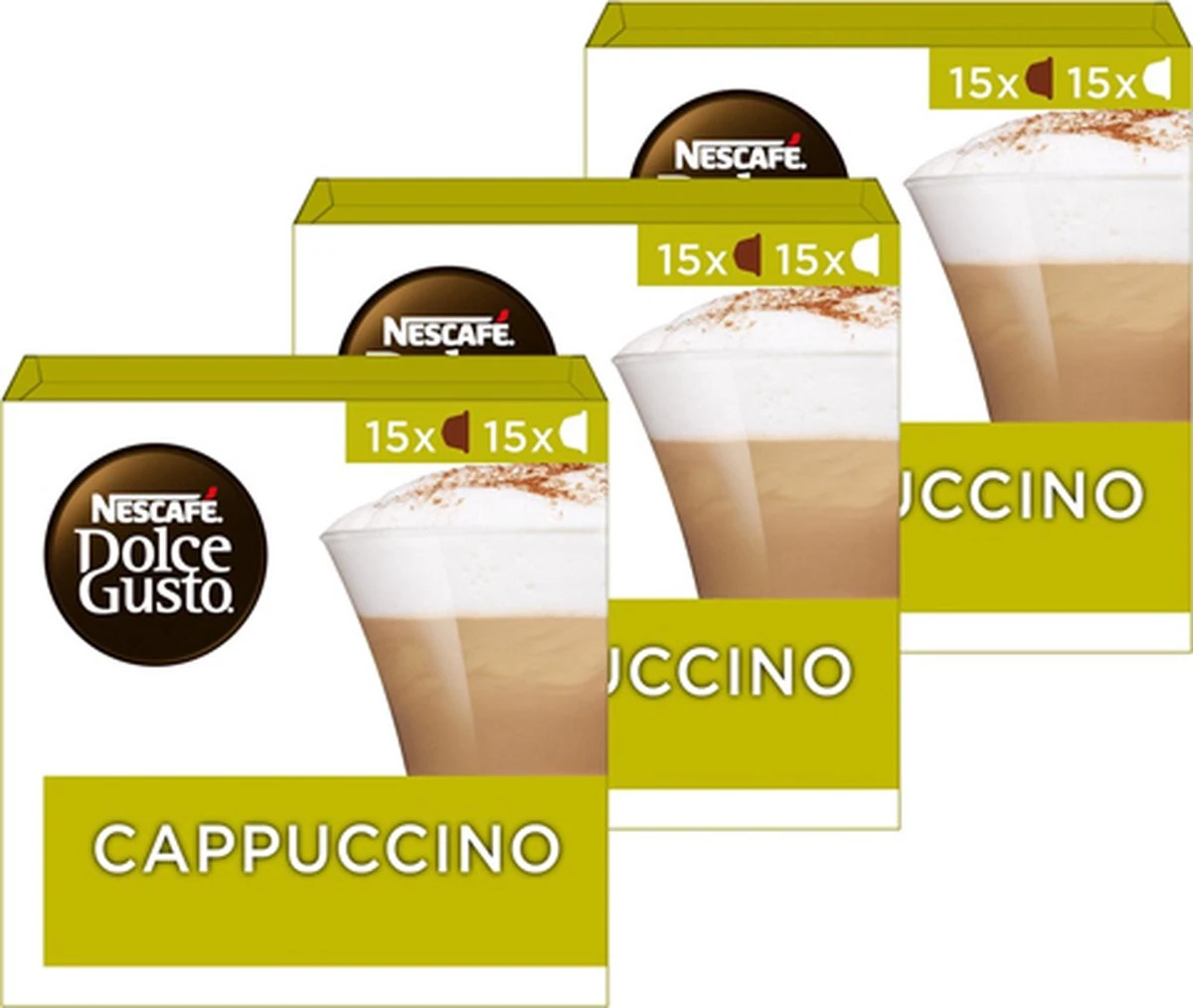 Nescafé Dolce Gusto Cappuccino Capsules - 90 Koffiecups 3 Nescafé Dolce Gusto Cappuccino Capsules - 90 Koffiecups