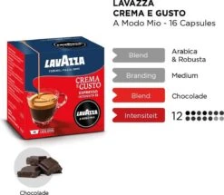 LAVAZZA A Modo Mio Crema E Gusto – 16 Cups 8 LAVAZZA A Modo Mio Crema E Gusto – 16 Cups -Koffieproducten 1200x1043