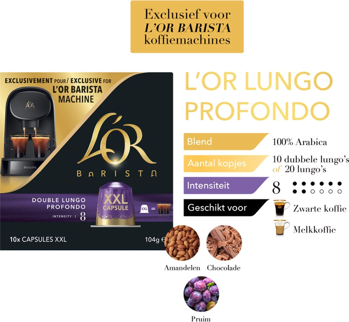 L'OR BARISTA XXL Lungo Profondo (8) - 5 X 10 Koffiecups 8 L'OR BARISTA XXL Lungo Profondo (8) - 5 X 10 Koffiecups - Afbeelding 6