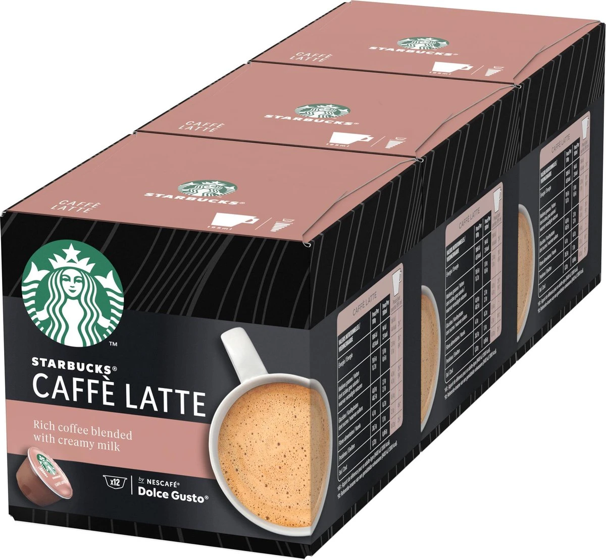 Starbucks By Dolce Gusto Caffè Latte Capsules - 36 Koffiecups 3 Starbucks By Dolce Gusto Caffè Latte Capsules - 36 Koffiecups