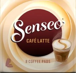 Senseo Café Latte Koffiepads - 2/9 Intensiteit - 4 X 8 Pads -Koffieproducten 1200x1157 2