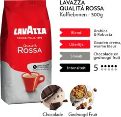 Lavazza Qualita Rossa Koffiebonen - 500 Gram X4 11 Lavazza Qualita Rossa Koffiebonen - 500 Gram X4 -Koffieproducten 1200x1162