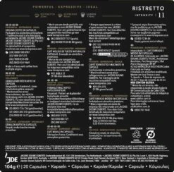 L'OR Espresso Ristretto Koffiecups - Intensiteit 11/12 - 10 X 20 Capsules -Koffieproducten 1200x1186 2