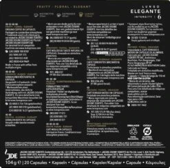 L'OR Lungo Elegante Koffiecups - Intensiteit 6/12 - 10 X 20 Capsules 15 L'OR Lungo Elegante Koffiecups - Intensiteit 6/12 - 10 X 20 Capsules -Koffieproducten 1200x1186 6