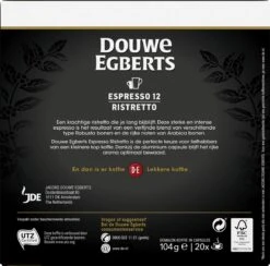 Douwe Egberts Espresso Ristretto (12) - 10 X 20 Koffiecups 11 Douwe Egberts Espresso Ristretto (12) - 10 X 20 Koffiecups -Koffieproducten 1200x1186 8