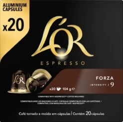 L'OR Espresso Forza Koffiecups - Intensiteit 9/12 - 10 X 20 Capsules 25 L'OR Espresso Forza Koffiecups - Intensiteit 9/12 - 10 X 20 Capsules -Koffieproducten 1200x1187 2