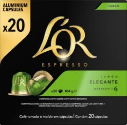 L'OR Lungo Elegante Koffiecups - Intensiteit 6/12 - 10 X 20 Capsules 22 L'OR Lungo Elegante Koffiecups - Intensiteit 6/12 - 10 X 20 Capsules -Koffieproducten 1200x1187 5