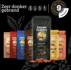 Douwe Egberts Espresso Koffiebonen - 4 X 1000 Gram - Extra Grote Verpakking -Koffieproducten 1200x1191 2