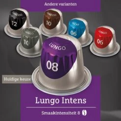 Douwe Egberts Lungo Intens Koffiecups - Intensiteit 8/12 - 10 X 10 Capsules 16 Douwe Egberts Lungo Intens Koffiecups - Intensiteit 8/12 - 10 X 10 Capsules -Koffieproducten 1200x1200 5