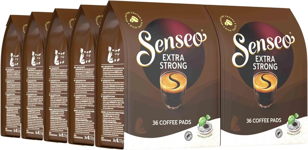 Senseo Extra Strong Koffiepads - 8/9 Intensiteit - 10 X 36 Pads 3 Senseo Extra Strong Koffiepads - 8/9 Intensiteit - 10 X 36 Pads