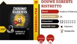 Douwe Egberts Espresso Ristretto (12) - 10 X 20 Koffiecups 13 Douwe Egberts Espresso Ristretto (12) - 10 X 20 Koffiecups -Koffieproducten 1200x681 1
