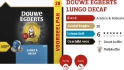 Douwe Egberts Lungo Decaf (6) - 10 X 20 Koffiecups 12 Douwe Egberts Lungo Decaf (6) - 10 X 20 Koffiecups -Koffieproducten 1200x681