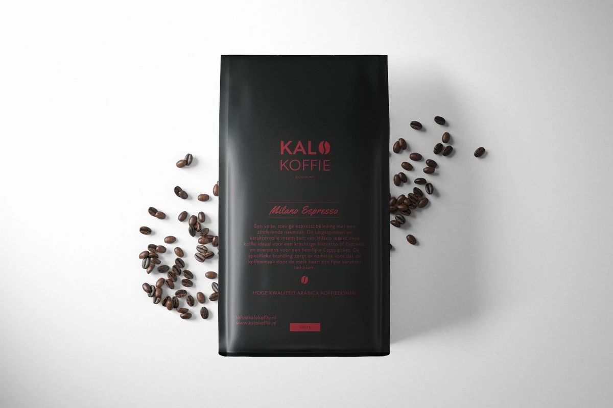 Kalo Koffie - 100% Arabica Koffiebonen - Milano Espresso - 1kg - Exclusieve Koffie 3 Kalo Koffie - 100% Arabica Koffiebonen - Milano Espresso - 1kg - Exclusieve Koffie