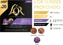 L'OR Lungo Profondo Koffiecups - Intensiteit 8/12 - 10 X 20 Capsules 18 L'OR Lungo Profondo Koffiecups - Intensiteit 8/12 - 10 X 20 Capsules -Koffieproducten 1200x852