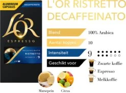 L'OR Espresso Ristretto Decaffeinato - Intensiteit 9/12 - 10 X 10 Capsules -Koffieproducten 1200x889 5