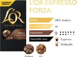 L'OR Espresso Forza Koffiecups - Intensiteit 9/12 - 10 X 10 Capsules 16 L'OR Espresso Forza Koffiecups - Intensiteit 9/12 - 10 X 10 Capsules -Koffieproducten 1200x894 1