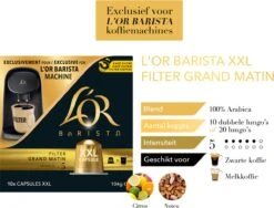 L'OR BARISTA XXL Filter Grand Matin (5) - 5 X 10 Koffiecups 20 L'OR BARISTA XXL Filter Grand Matin (5) - 5 X 10 Koffiecups -Koffieproducten 1200x913