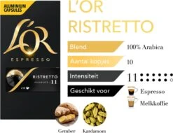 L'OR Espresso Ristretto (11) - 10 X 10 Koffiecups 18 L'OR Espresso Ristretto (11) - 10 X 10 Koffiecups -Koffieproducten 1200x921
