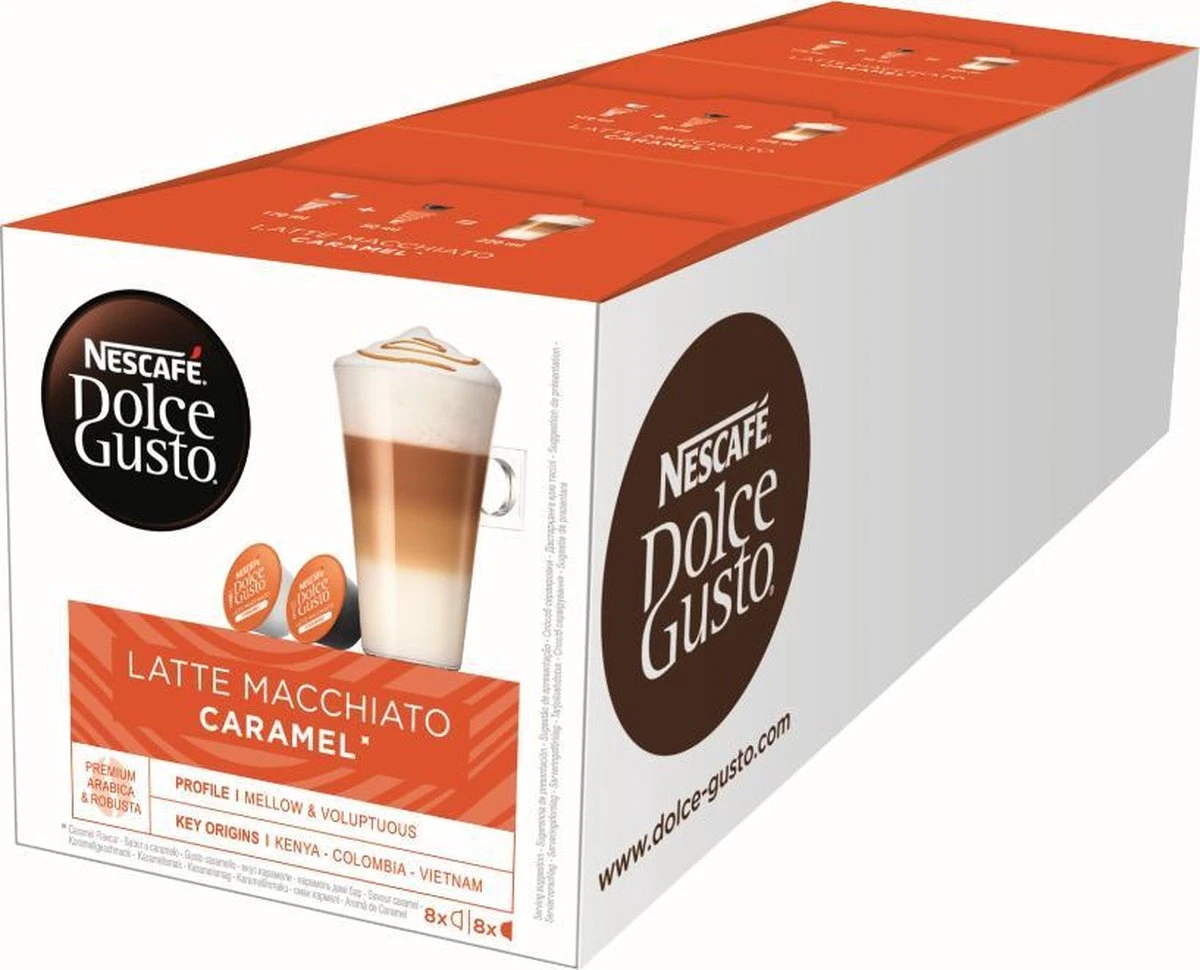 Nescafé Dolce Gusto Caramel Macchiato Capsules - 48 Koffiecups 5 Nescafé Dolce Gusto Caramel Macchiato Capsules - 48 Koffiecups - Afbeelding 3