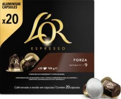 L'OR Espresso Forza Koffiecups - Intensiteit 9/12 - 10 X 20 Capsules 27 L'OR Espresso Forza Koffiecups - Intensiteit 9/12 - 10 X 20 Capsules -Koffieproducten 1200x975 2