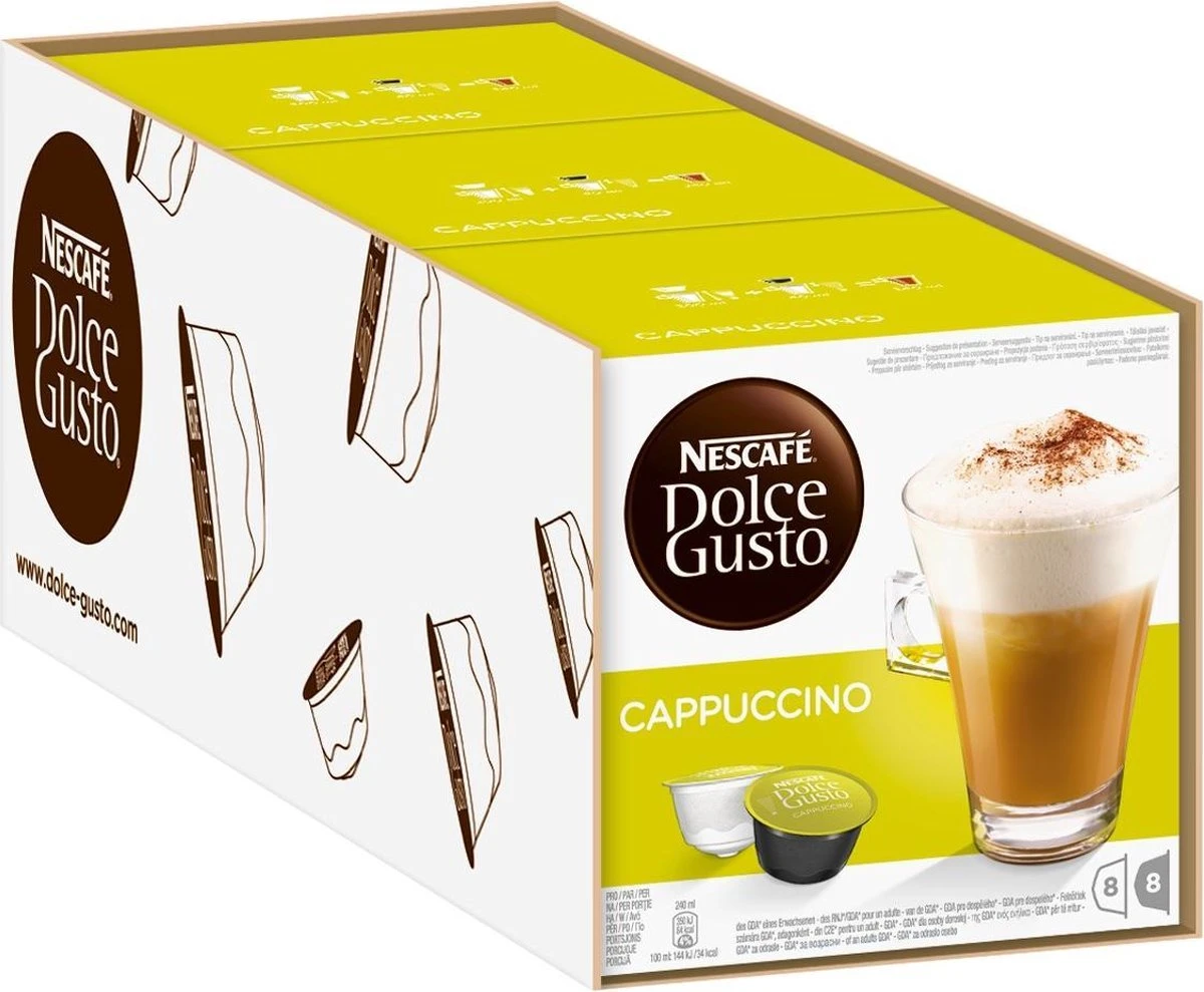 Nescafé Dolce Gusto Cappuccino Cups - 3 X 8 Stuks 3 Nescafé Dolce Gusto Cappuccino Cups - 3 X 8 Stuks