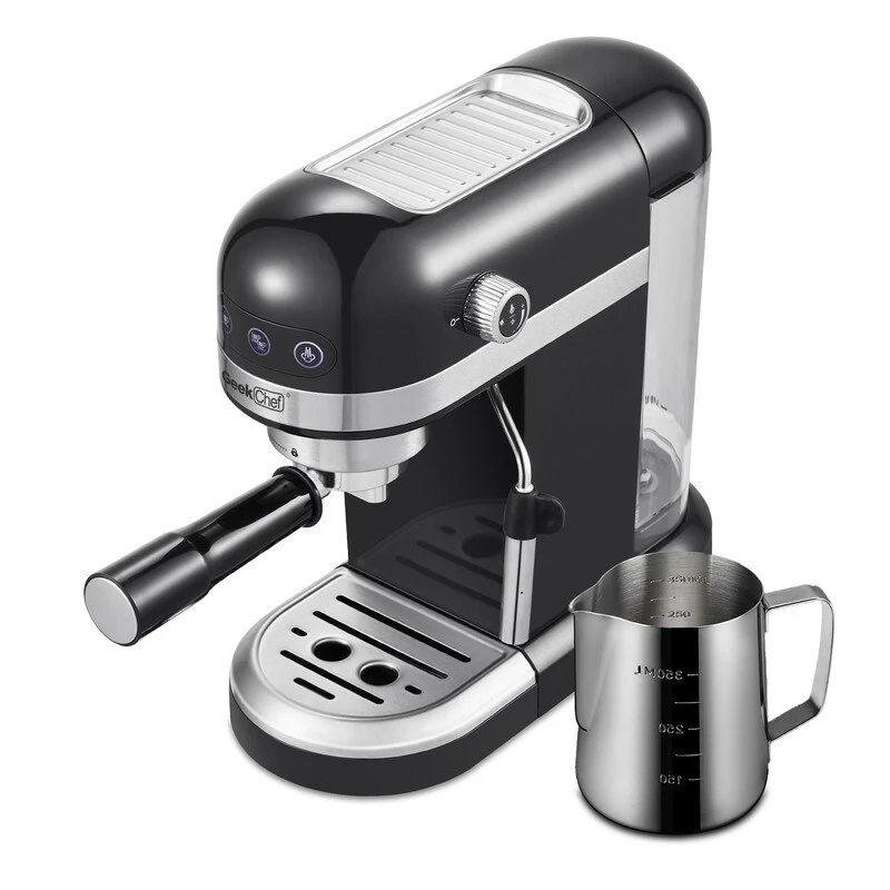 1350W 2 Cup Black Espresso Machine 20 Bar Compact Coffee Maker 4 1350W 2 Cup Black Espresso Machine 20 Bar Compact Coffee Maker - Afbeelding 2