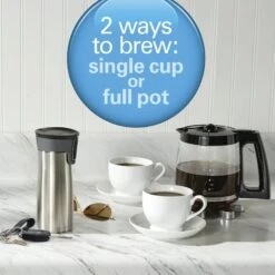 2-Way Programmable Coffee Maker, Single-Serve Or 12 Cups, Black 9 2-Way Programmable Coffee Maker, Single-Serve Or 12 Cups, Black -Koffieproducten 2 Way Programmable Coffee Maker2C Single Serve or 12 Cups2C Black 2