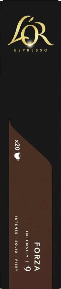 L'OR Espresso Forza Koffiecups - Intensiteit 9/12 - 10 X 20 Capsules 22 L'OR Espresso Forza Koffiecups - Intensiteit 9/12 - 10 X 20 Capsules -Koffieproducten 253x1200 2