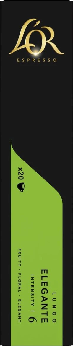 L'OR Lungo Elegante Koffiecups - Intensiteit 6/12 - 10 X 20 Capsules 21 L'OR Lungo Elegante Koffiecups - Intensiteit 6/12 - 10 X 20 Capsules -Koffieproducten 253x1200 6