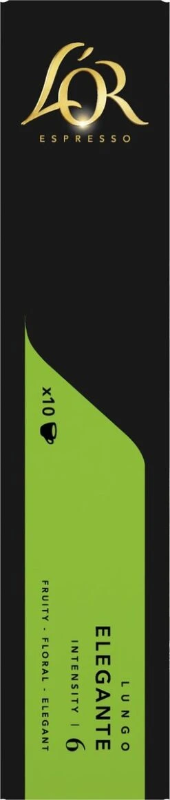 L'OR Lungo Elegante Koffiecups - Intensiteit 6/12 - 10 X 10 Capsules 15 L'OR Lungo Elegante Koffiecups - Intensiteit 6/12 - 10 X 10 Capsules -Koffieproducten 255x1200