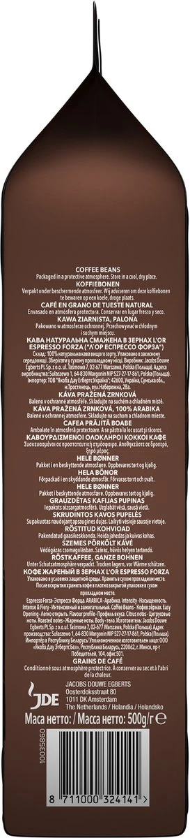 L'OR Espresso Forza Koffiebonen (9) - 4 X 500 Gram 6 L'OR Espresso Forza Koffiebonen (9) - 4 X 500 Gram - Afbeelding 4