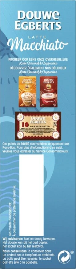 Douwe Egberts Verwenkoffie Latte Macchiato Oploskoffie - 5 X 8 Zakjes -Koffieproducten 343x1200 2