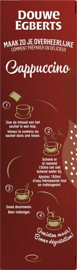 Douwe Egberts Verwenkoffie Cappuccino Oploskoffie - 5 X 10 Zakjes -Koffieproducten 343x1200