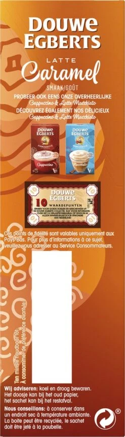 Douwe Egberts Verwenkoffie Latte Caramel Oploskoffie - 5 X 8 Zakjes -Koffieproducten 343x1200 7