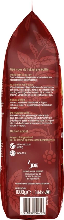 Douwe Egberts Aroma Rood Koffiebonen - 4 X 1000 Gram - Extra Grote Verpakking -Koffieproducten 350x1200