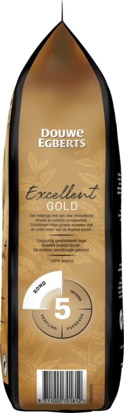 Douwe Egberts Excellent Gold Koffiebonen - 5/9 Intensiteit - 4 X 1kg 12 Douwe Egberts Excellent Gold Koffiebonen - 5/9 Intensiteit - 4 X 1kg -Koffieproducten 362x1200