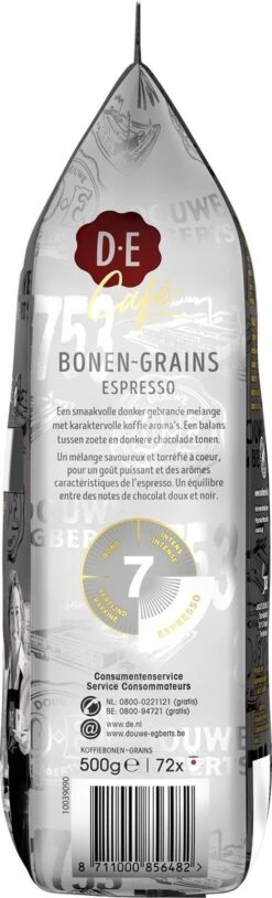 Douwe Egberts D.E Café Espresso Koffiebonen - Intensiteit 7/9 - 4 X 500 Gram 18 Douwe Egberts D.E Café Espresso Koffiebonen - Intensiteit 7/9 - 4 X 500 Gram -Koffieproducten 364x1200 19