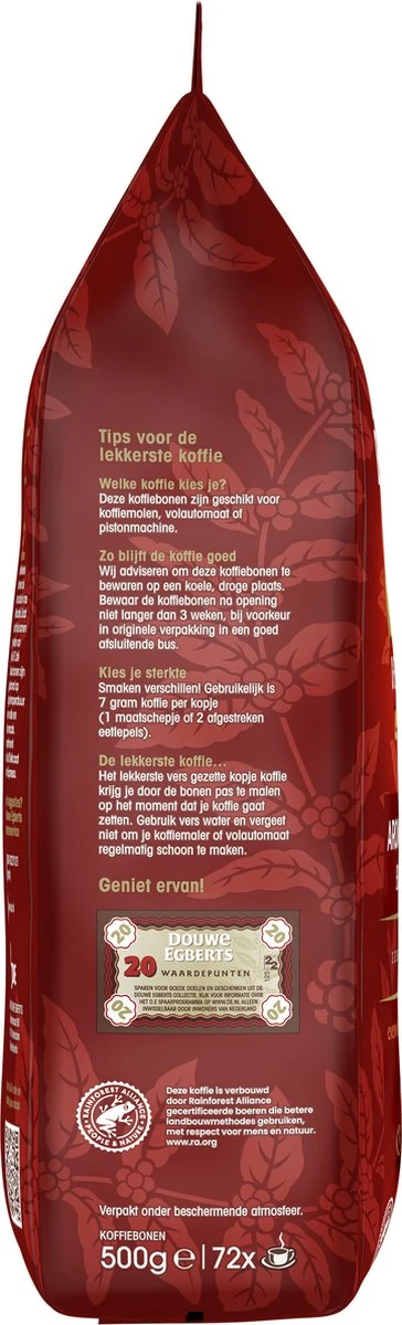 Douwe Egberts Aroma Rood Koffiebonen - 6 X 500 Gram 8 Douwe Egberts Aroma Rood Koffiebonen - 6 X 500 Gram - Afbeelding 6