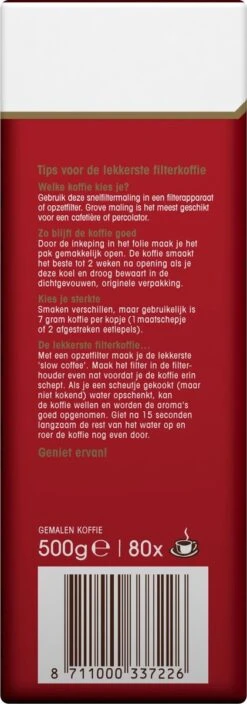 Douwe Egberts Aroma Rood Donker Filterkoffie - 6 X 500 Gram 12 Douwe Egberts Aroma Rood Donker Filterkoffie - 6 X 500 Gram -Koffieproducten 421x1200 5