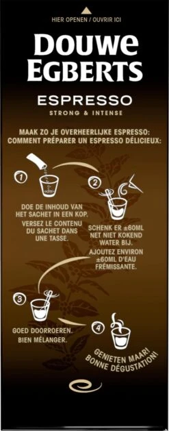 Douwe Egberts Espresso Sticks Oploskoffie - 6 X 25 Zakjes 13 Douwe Egberts Espresso Sticks Oploskoffie - 6 X 25 Zakjes -Koffieproducten 471x1200