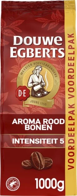 Douwe Egberts Aroma Rood Koffiebonen - 4 X 1000 Gram - Extra Grote Verpakking -Koffieproducten 472x1200