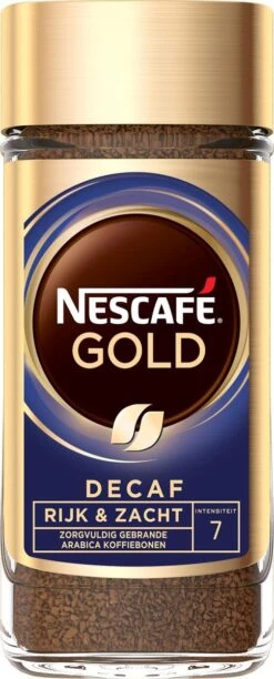 Nescafé Gold Decafé Oploskoffie - 6 Potten à 100 Gram -Koffieproducten 484x1200 1